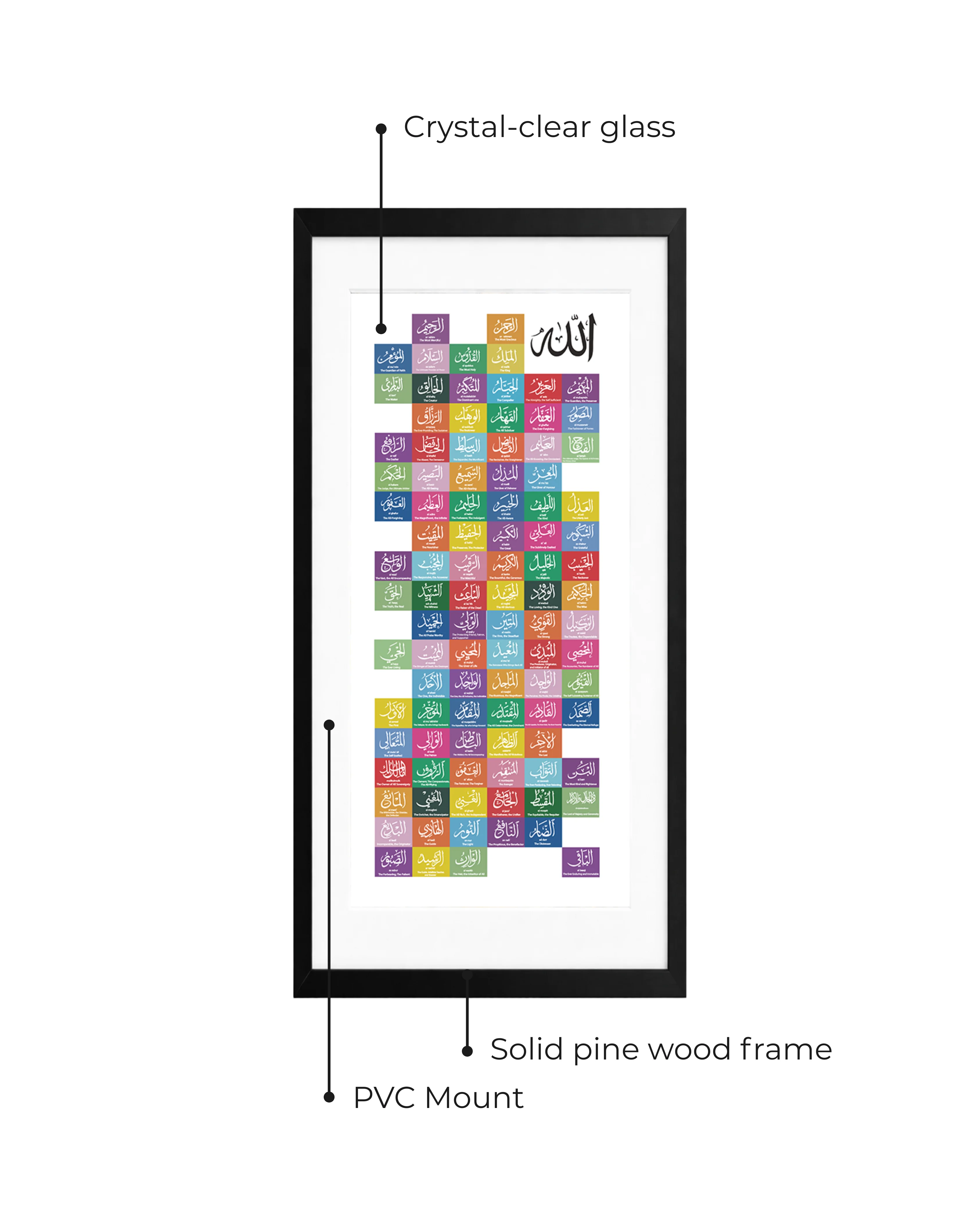 Asma ul Husna Regular Glass Frame - Image 10