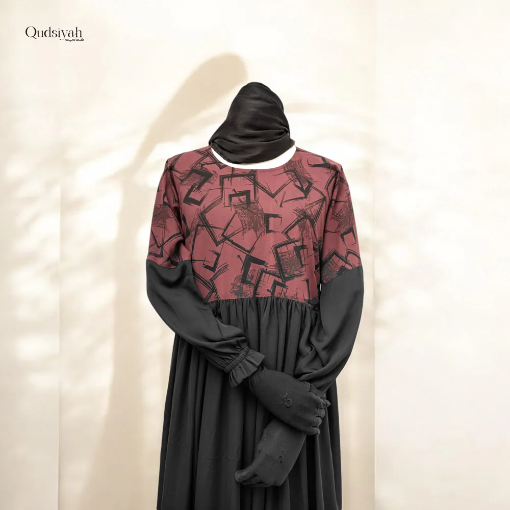Ballerina Tuscan Red Premium Abaya - Image 5