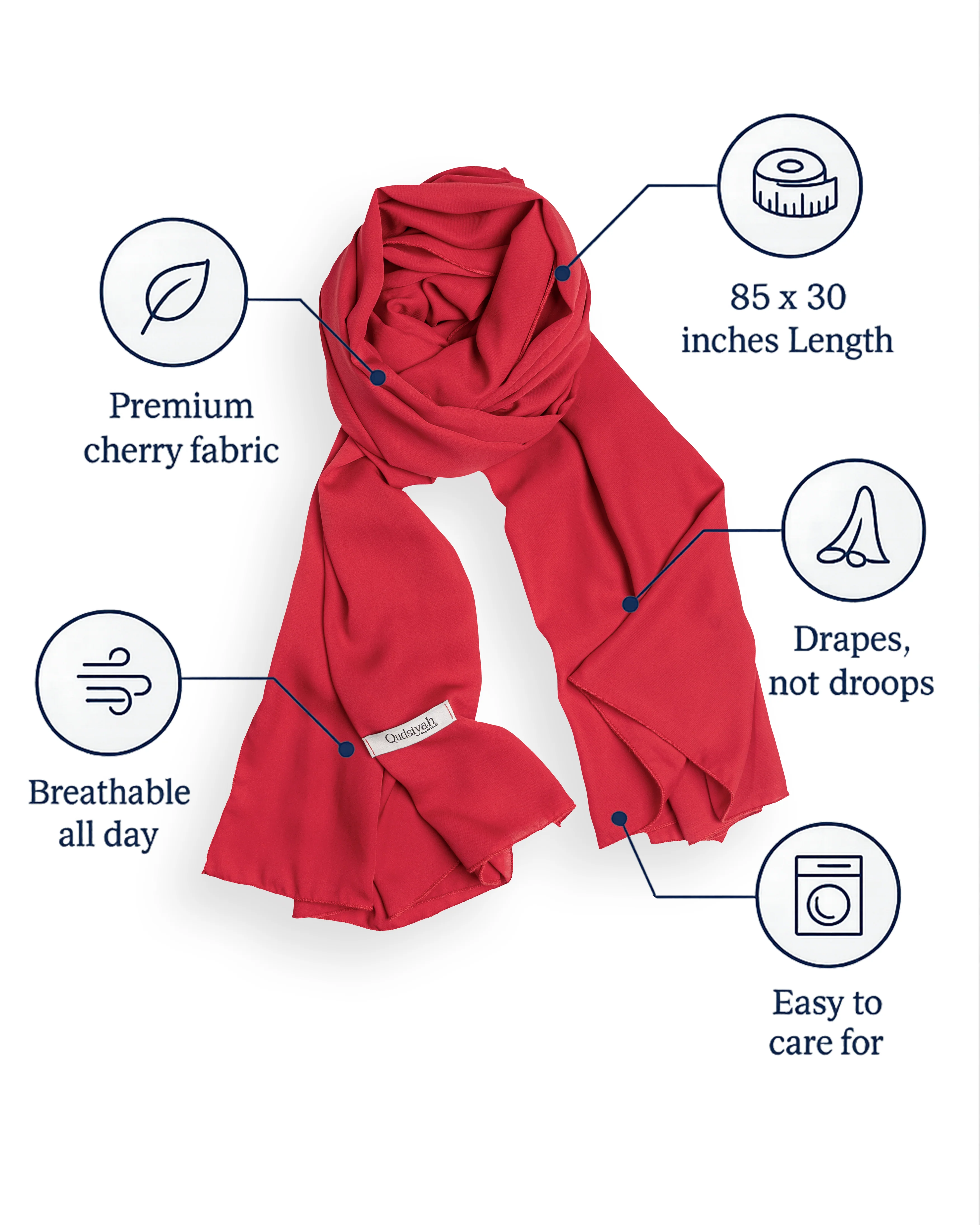 Cherry Hijab Cherry Red (CCR) - Image 2