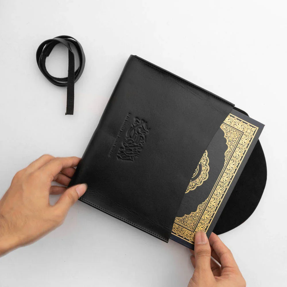 Leather Quran Cover - Black - Image 2