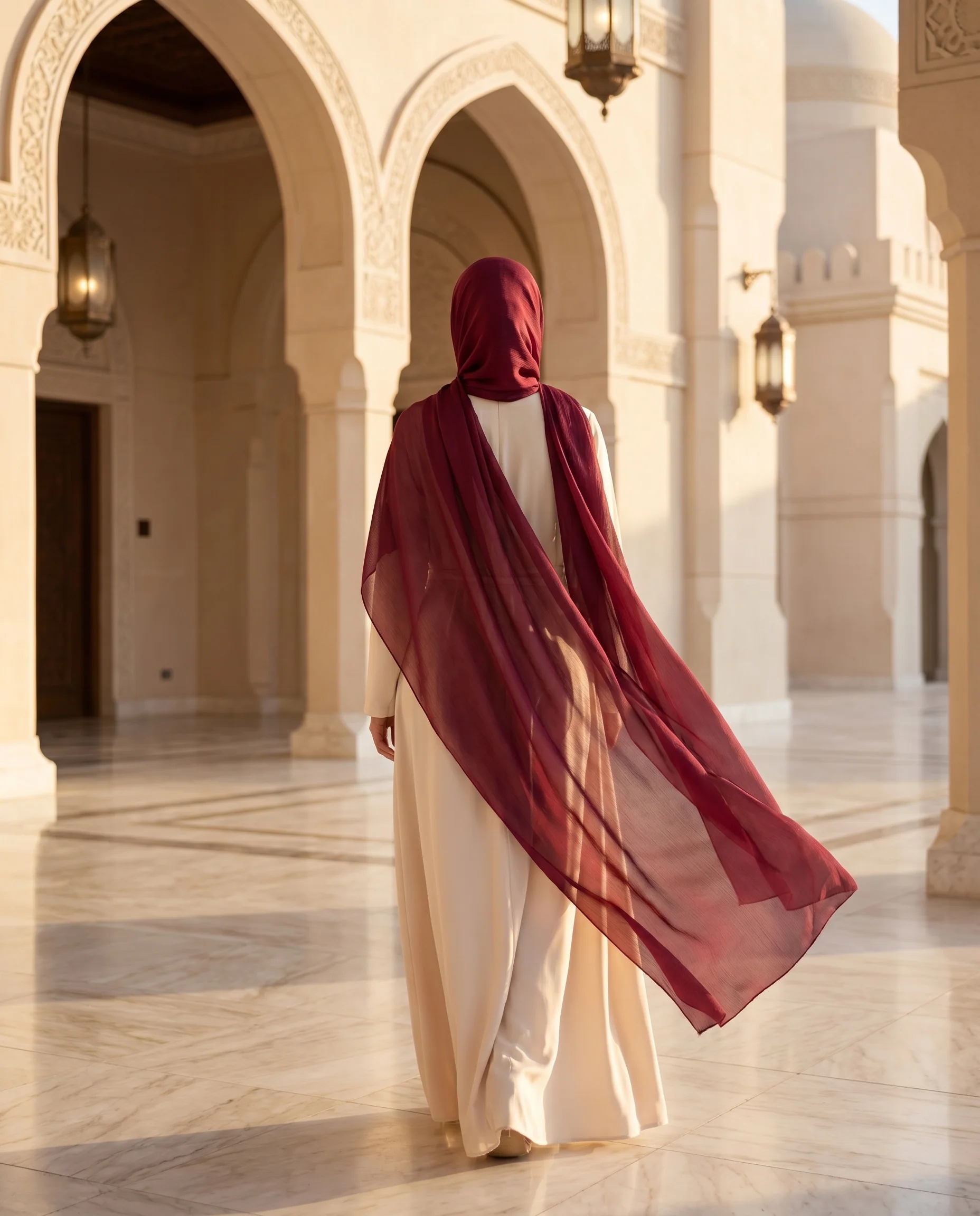 Pashmina Hijab Dark Maroon (PDM) - Image 5