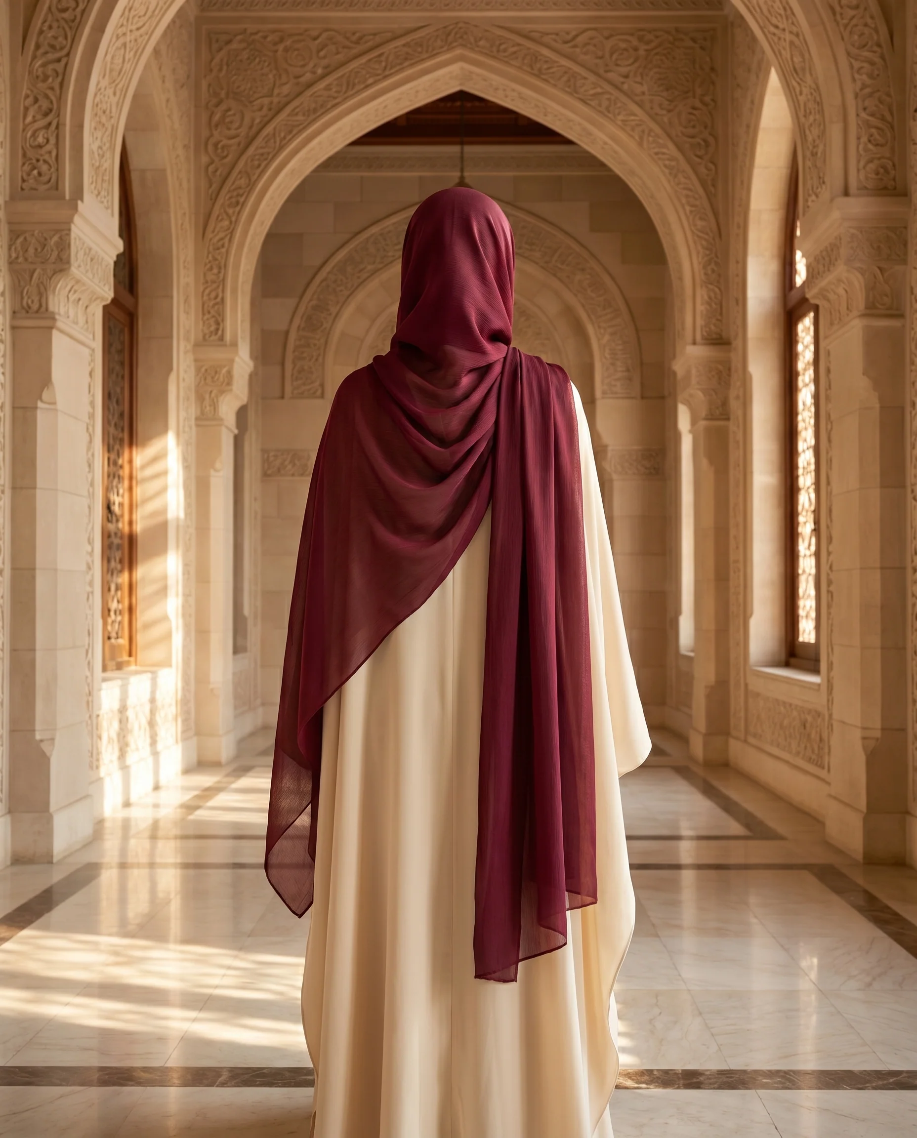 Pashmina Hijab Midnight Maroon (PMM) - Image 5