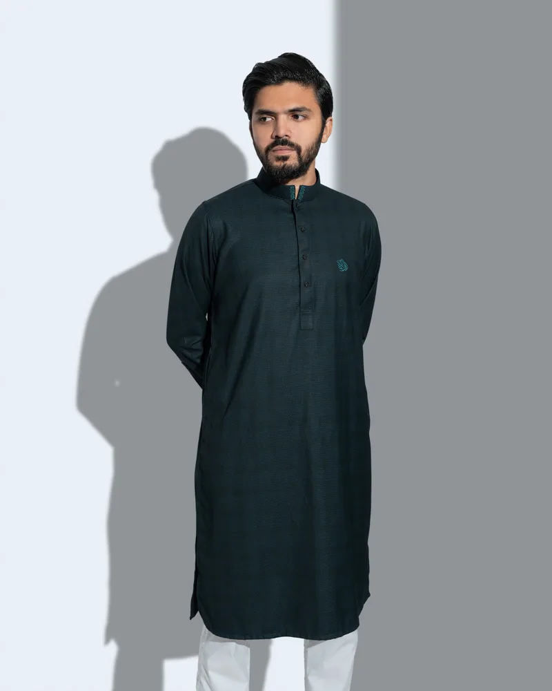 Platinum Panjabi | Teal Blue