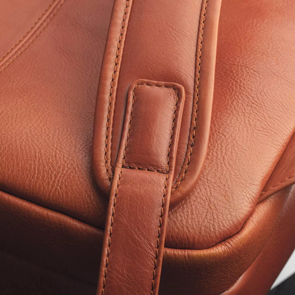 The vermillion- Leather Backpack Bag - Image 6