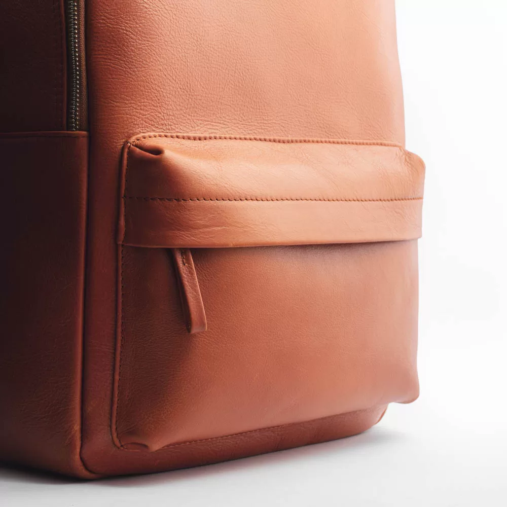 The vermillion- Leather Backpack Bag - Image 8